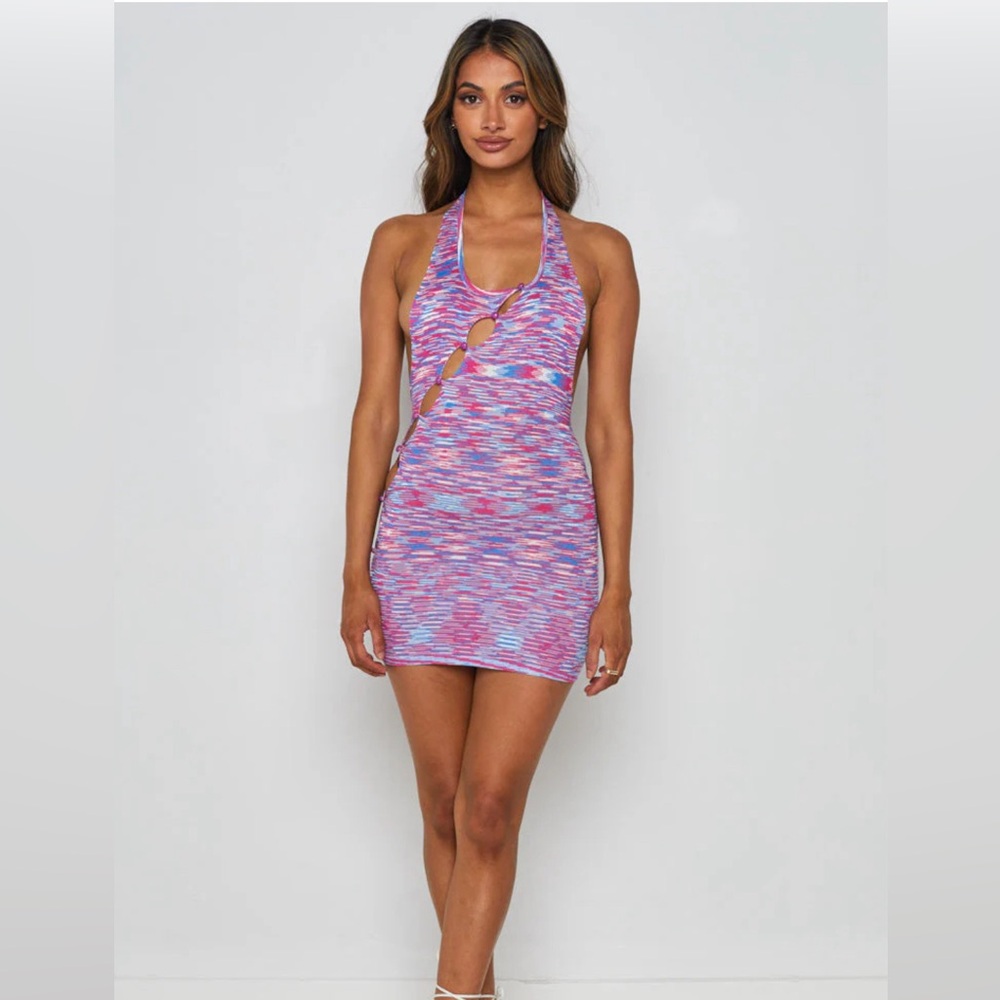 NWT Beginning Boutique Cut-Out Halter Mini Dress